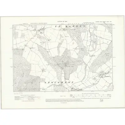 1910 Map of Sussex XLVII.NE, 1914 Print