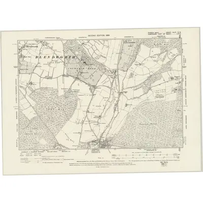 1895 Map of Sussex XLVII.NW, 1899 Print