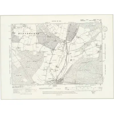 1910 Map of Sussex XLVII.NW, 1939 Print