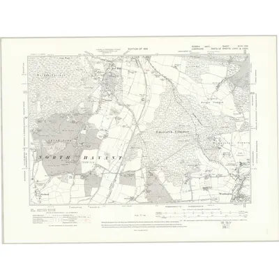 1910 Map of Sussex XLVII.SW, 1914 Print