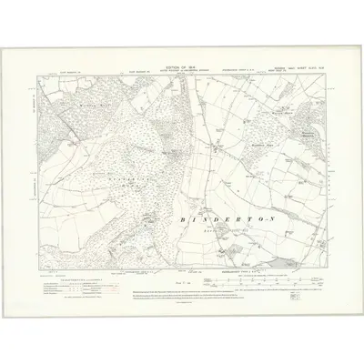 1910 Map of Sussex XLVIII.NW, 1914 Print