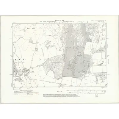1910 Map of Sussex XLVIII.SE, 1914 Print