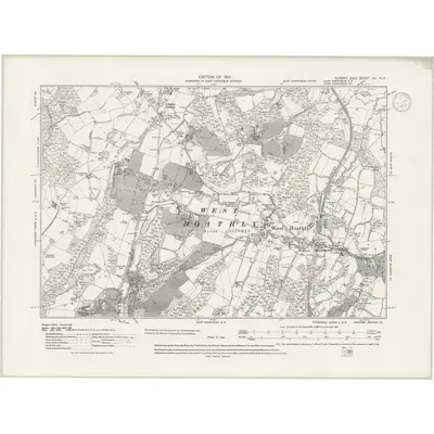 1909 Map of Sussex XV.NE, 1939 Print