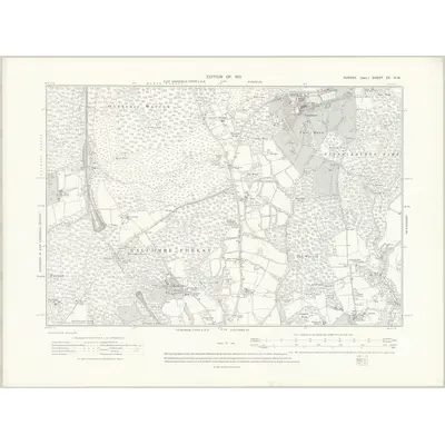 1909 Map of Sussex XV.NW, 1912 Print
