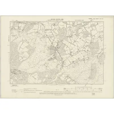 1897 Map of Sussex XVI.NE, 1899 Print