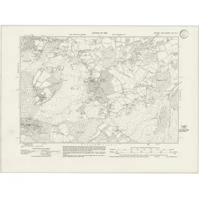 1932 Map of Sussex XVI.NE, 1933 Print