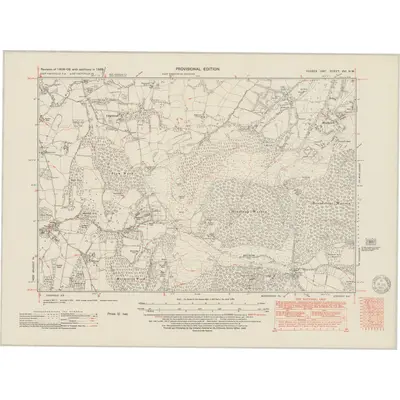 1938 Map of Sussex XVI.NW, 1950 Print