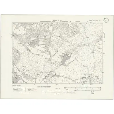1908 Map of Sussex XVI.SE, 1933 Print