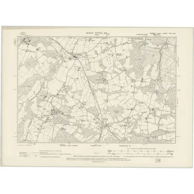 1897 Map of Sussex XVII.NE, 1899 Print