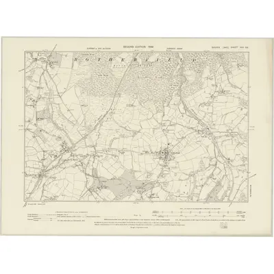 1897 Map of Sussex XVII.SE, 1899 Print