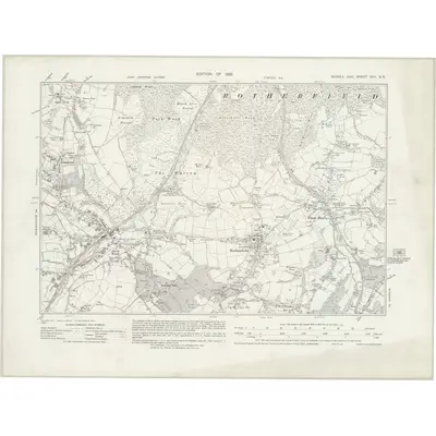 1929 Map of Sussex XVII.SE, 1932 Print