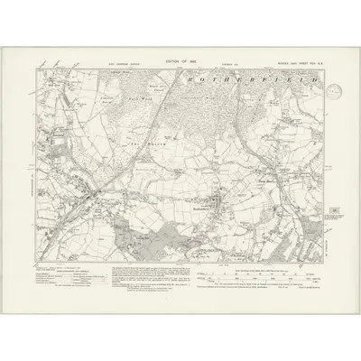 1932 Map of Sussex XVII.SE, 1938 Print