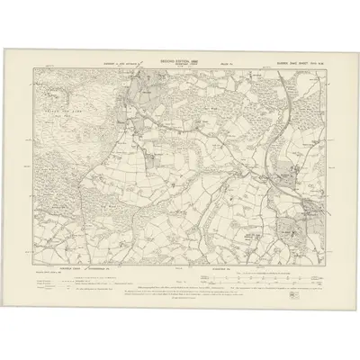 1897 Map of Sussex XVIII.NW, 1899 Print