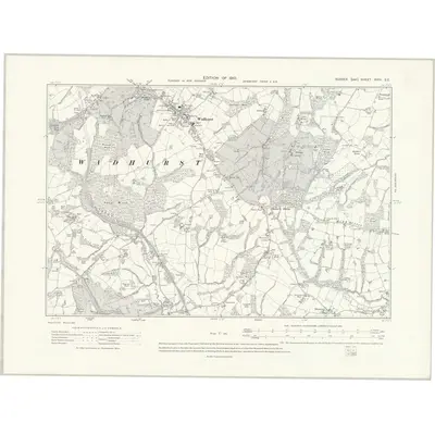 1908 Map of Sussex XVIII.SE, 1910 Print