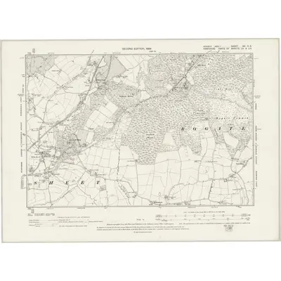 1895 Map of Sussex XX.NE, 1899 Print
