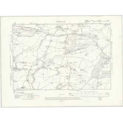 1910 Map of Sussex XX.SE, 1914 Print