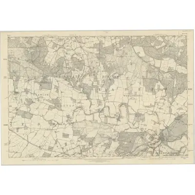 1874 Map of Sussex XXI, 1879 Print