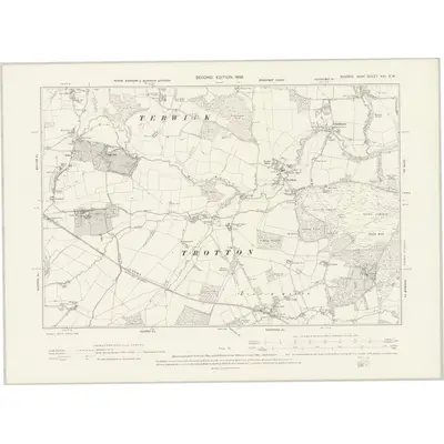 1896 Map of Sussex XXI.SW, 1898 Print