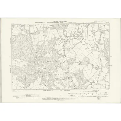 1895 Map of Sussex XXII.NW, 1898 Print