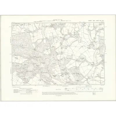 1910 Map of Sussex XXII.NW, 1914 Print