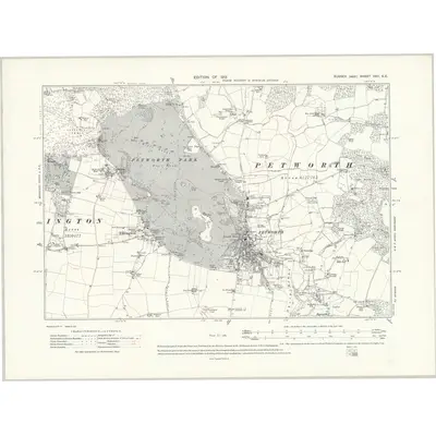 1910 Map of Sussex XXII.SE, 1913 Print