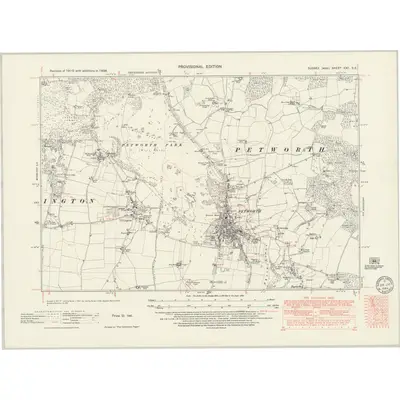 1938 Map of Sussex XXII.SE, 1949 Print