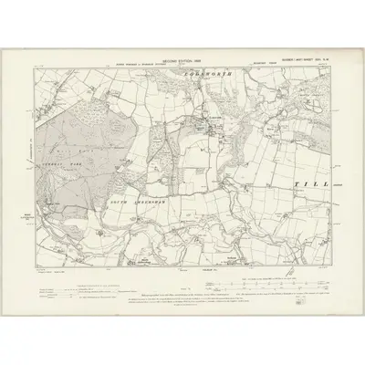 1895 Map of Sussex XXII.SW, 1898 Print