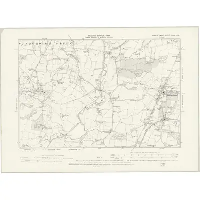 1895 Map of Sussex XXIII.NE, 1898 Print