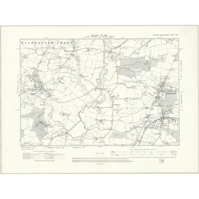 1909 Map of Sussex XXIII.NE, 1913 Print