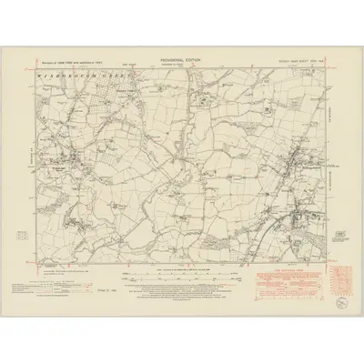 1947 Map of Sussex XXIII.NE, 1952 Print
