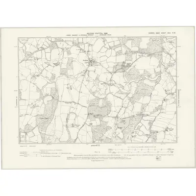 1895 Map of Sussex XXIII.NW, 1898 Print