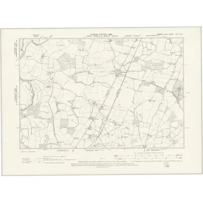 1895 Map of Sussex XXIII.SE, 1898 Print