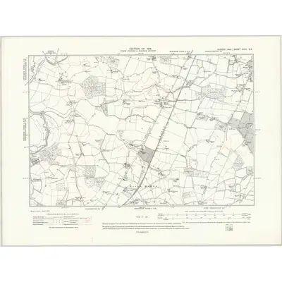 1909 Map of Sussex XXIII.SE, 1914 Print