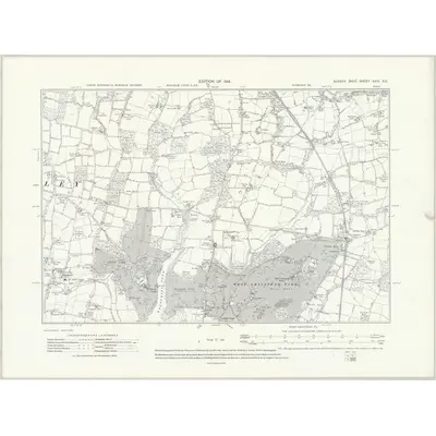 1909 Map of Sussex XXIV.SE, 1914 Print