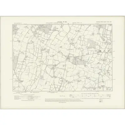 1909 Map of Sussex XXIV.SW, 1912 Print