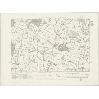 1909 Map of Sussex XXIV.SW, 1934 Print