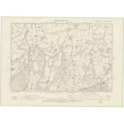 1897 Map of Sussex XXIX.SW, 1900 Print