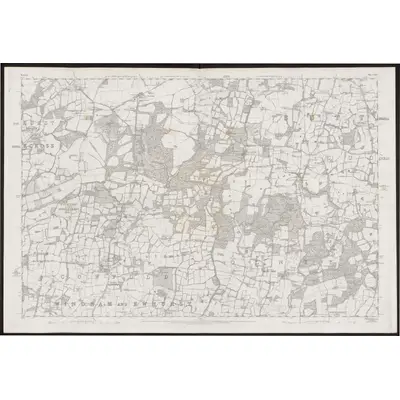 1874 Map of Sussex XXV, 1879 Print