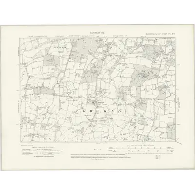 1909 Map of Sussex XXV.SW, 1912 Print