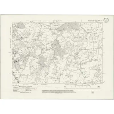 1909 Map of Sussex XXVI.SE, 1933 Print