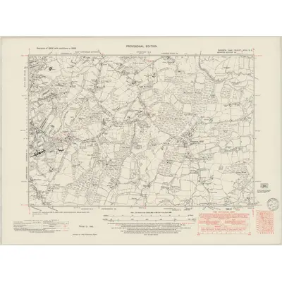1938 Map of Sussex XXVI.SE, 1949 Print