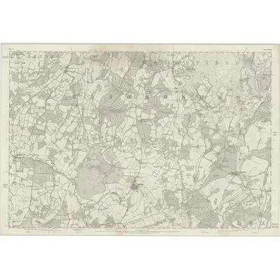1874 Map of Sussex XXVII, 1878 Print