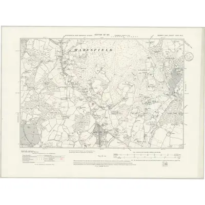 1909 Map of Sussex XXVII.NE, 1939 Print