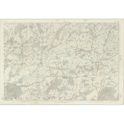 1873 Map of Sussex XXVIII, 1878 Print
