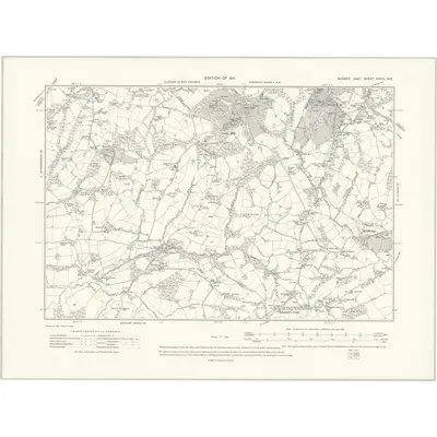 1908 Map of Sussex XXVIII.NE, 1911 Print