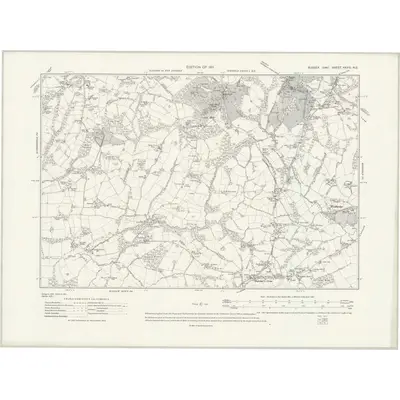 1908 Map of Sussex XXVIII.NE, 1931 Print