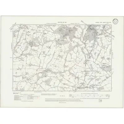 1908 Map of Sussex XXVIII.NE, 1933 Print