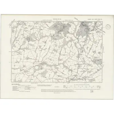 1908 Map of Sussex XXVIII.NE, 1938 Print