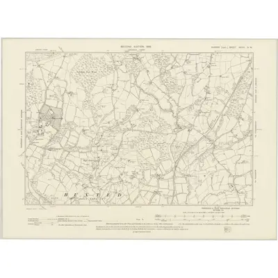 1897 Map of Sussex XXVIII.NW, 1899 Print