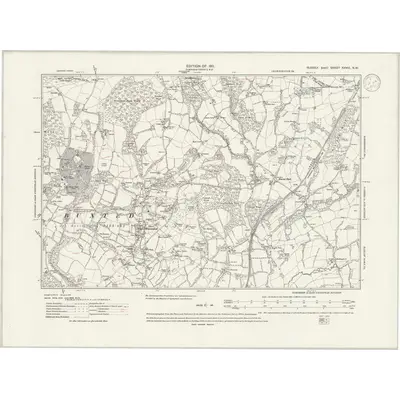 1908 Map of Sussex XXVIII.NW, 1939 Print
